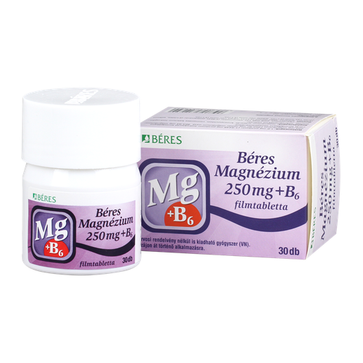 Béres Magnézium 250 mg+B6 filmtabletta (30x)