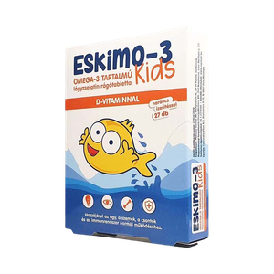 Eskimo 3 Kids Omega-3 D-vit. rágótabletta narancs (27x) termék kép