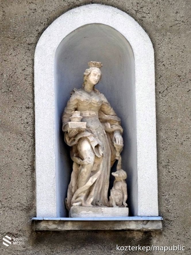 Szent Erzsébet leprással c. alkotás