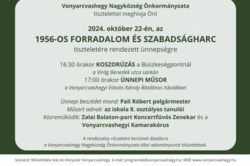 Az 1956-OS FORRDALOM ÉS SZABADSÁGHARC tiszteletére rendezett ünnepség szolgáltatás képe