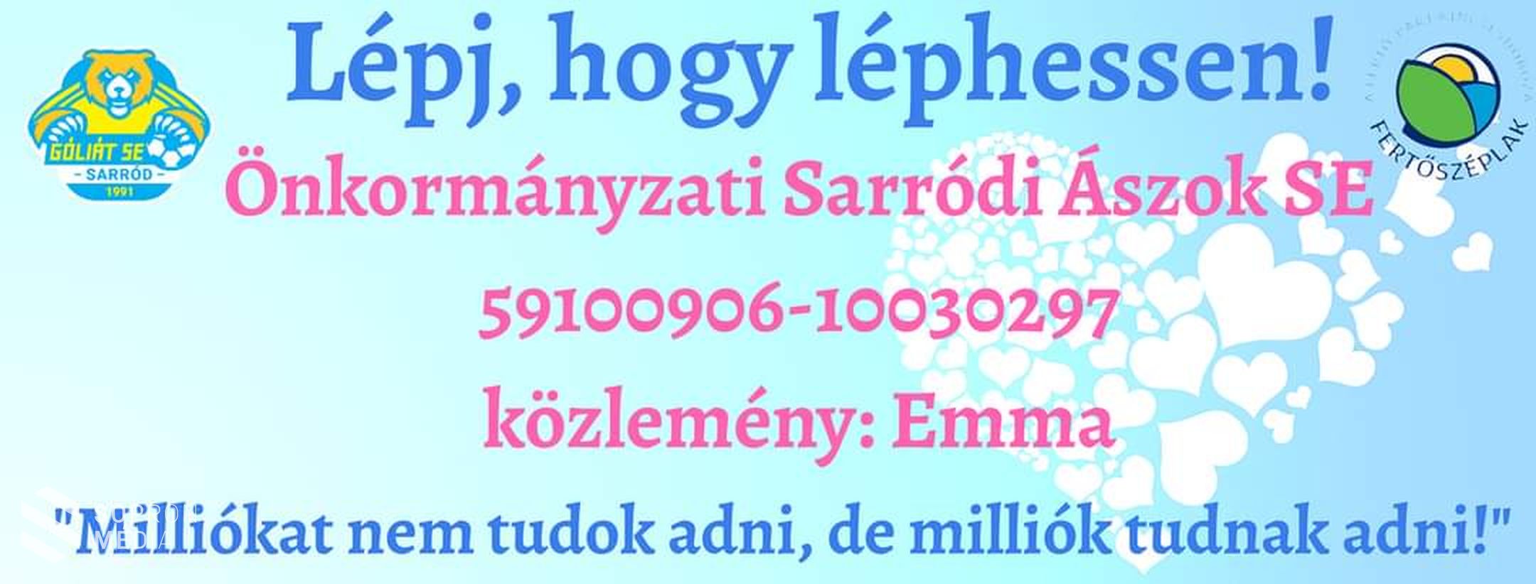 Fertőszéplaki beteg kislánynak gyűjtenek a fiatal sportolók  – csatlakozzon a jótékonysági sétához!