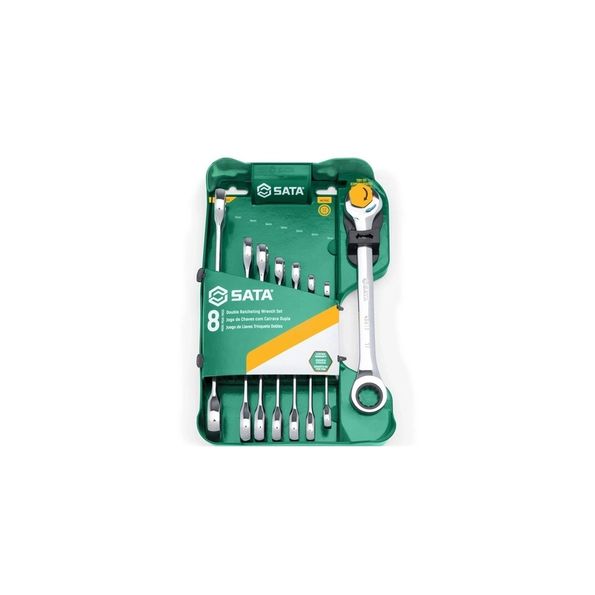 Sata racsnis csillag-villáskulcs készlet 8-19mm, 8 részes