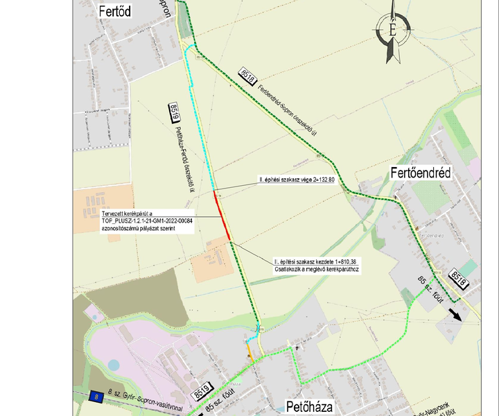 Kerékpárút Petőháza-Fertőd között II. ütem