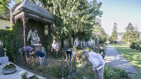 Elhagyatott sírokat gondoznak a soproni önkéntesek
