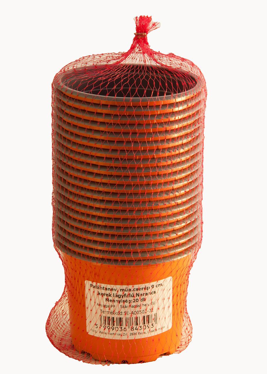 Palántanev.cserép 9cm (20db) narancs, lágyfalú termék képe