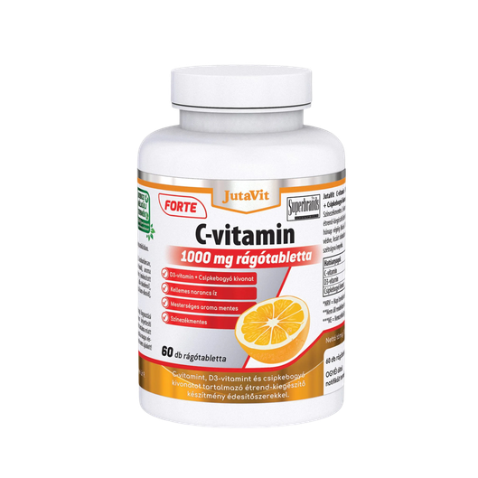 JutaVit C-vitamin 1000 mg C-vit.+2000 NE D3 rágóta (60x)