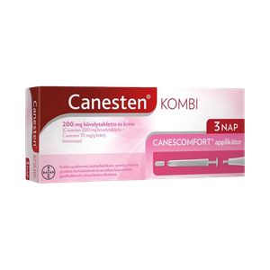 Canesten Kombi 200 mg hüvelytabletta és krém (3x200mg+20g) termék kép