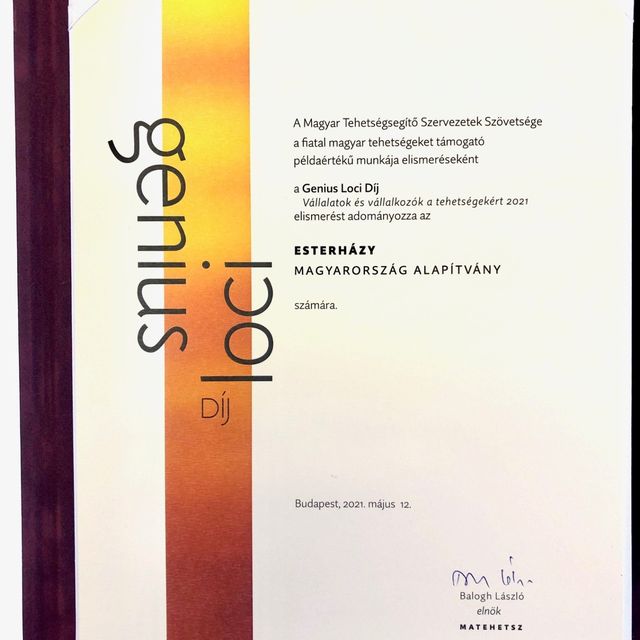 Magas elismerésben részesült az Esterházy Magyarország Alapítvány