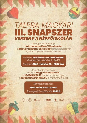 III. Snapszerverseny a Népfőiskolán!