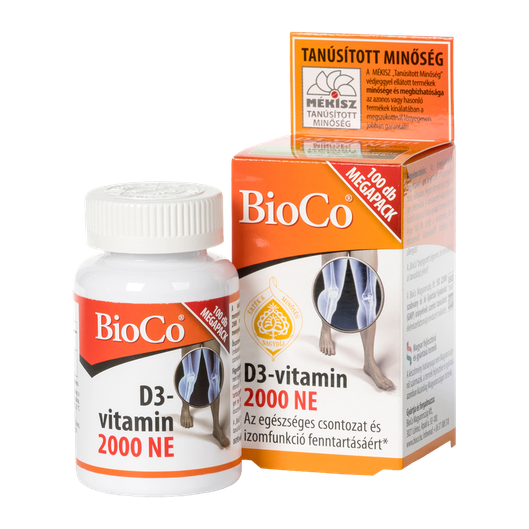 Bioco D3 vitamin 2000NE étrendkieg. tabletta (100x)