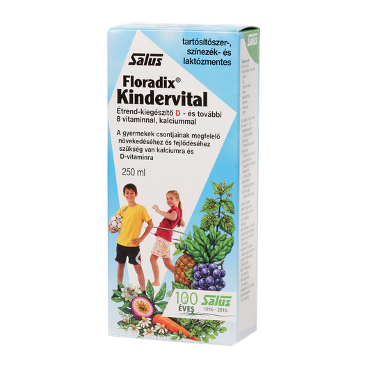Floradix Kindervital D-vitamin. Ca és 8 vitaminnal (250ml)
