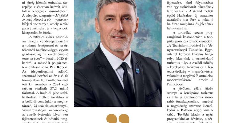 Pali Róbert, Vonyarcvashegy polgármestere a TOP 10 polgármester közt bejegyzés borítóképe