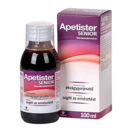 Apetister Senior oldat málna-feketeribizli (100ml)