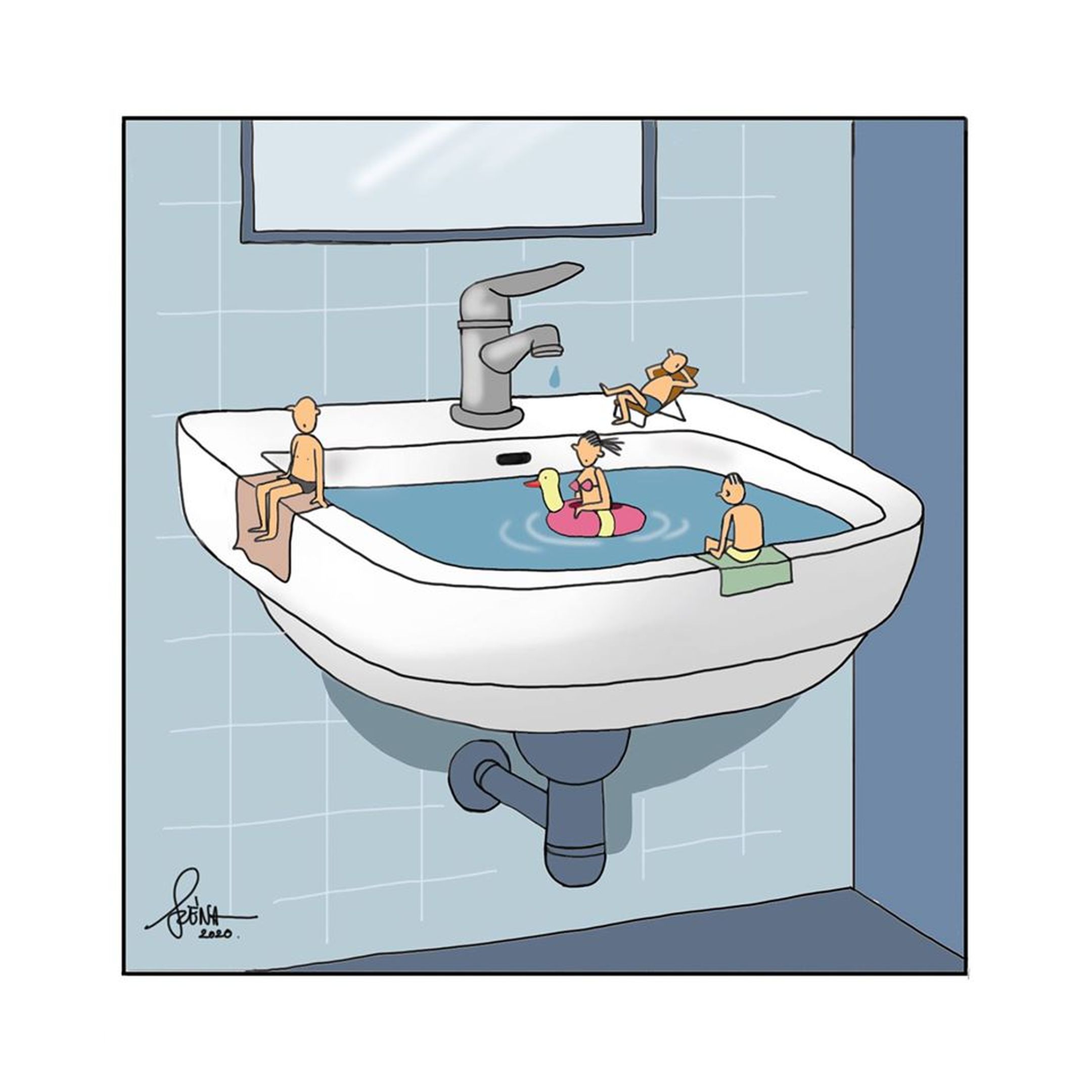 Pandémia karikatúrák Szénásitól