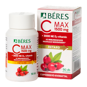 Béres C Max 1500mg Csipkeb.D3 3000NE ret.tabl. (90x) termék kép
