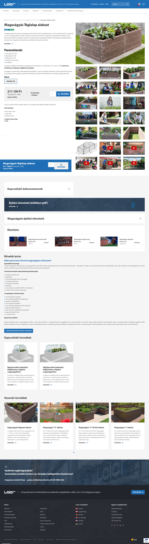 Leier Kertshop - egyedi webshop fejlesztés oldalról készített képernyőkép