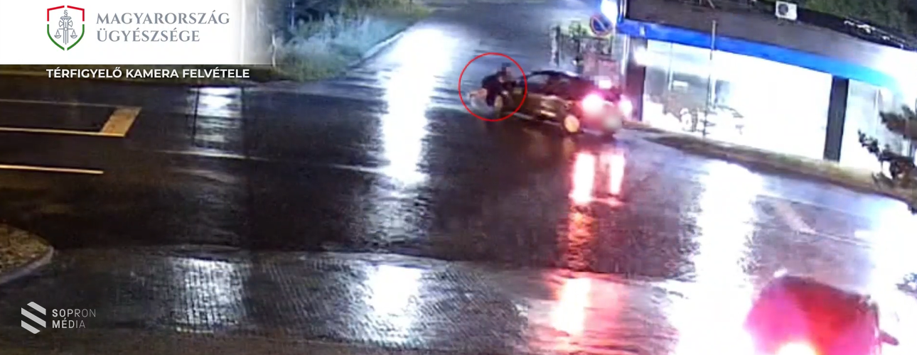 Nem foglalkozott vele, hogy a motorháztetőn kapaszkodik a sértett