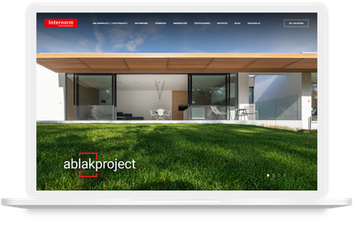 Ablakproject - Internorm Márkakereskedő weboldalának asztali nézete