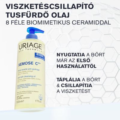 Uriage XEMOSE C8+ TUSFÜRDŐ OLAJ száraz bőrre (1000ml)