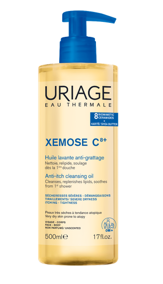 Uriage Xémose C8+ TUSFÜRDŐ OLAJ száraz bőrre (500ml)