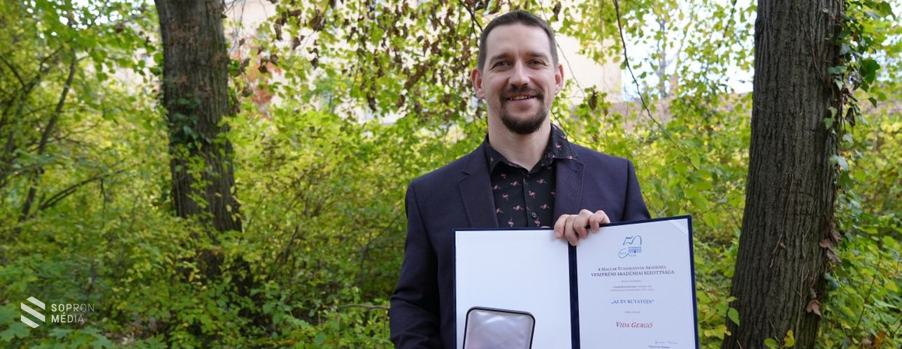 „Az év kutatója” díját vehette át dr. Vida Gergő egyetemi docens, a Soproni Egyetem oktatója