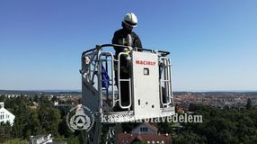 A magasban jártak a soproni tűzoltók 