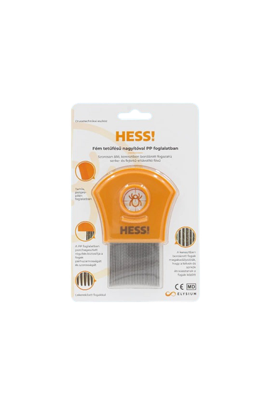 HESS! Fém tetűfésű nagyítóval PP foglalatban (1x)