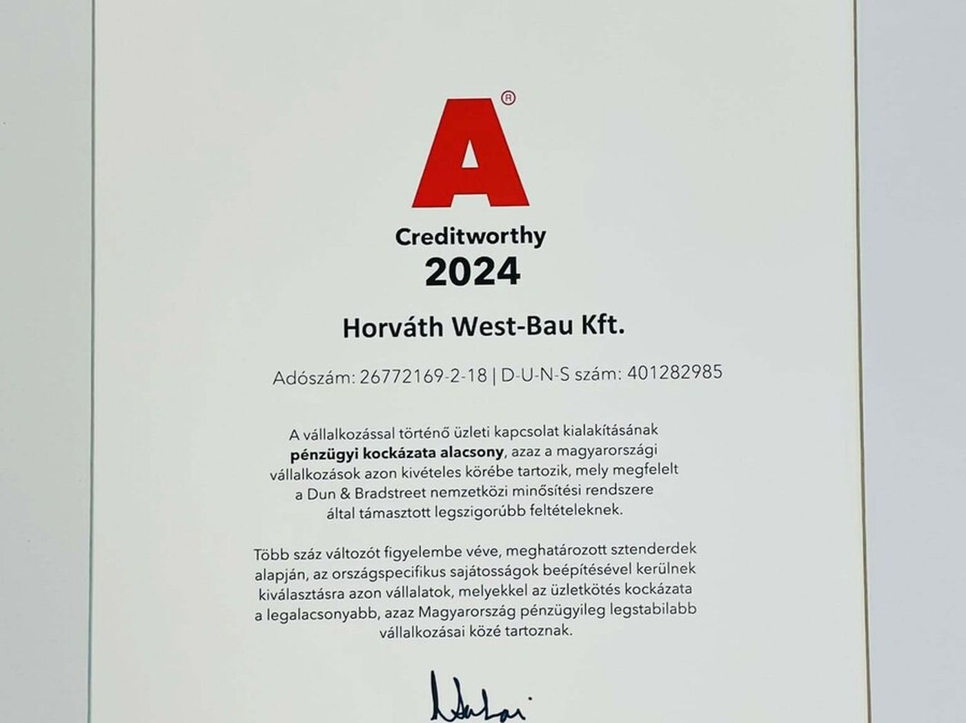 TANÚSÍTVÁNY