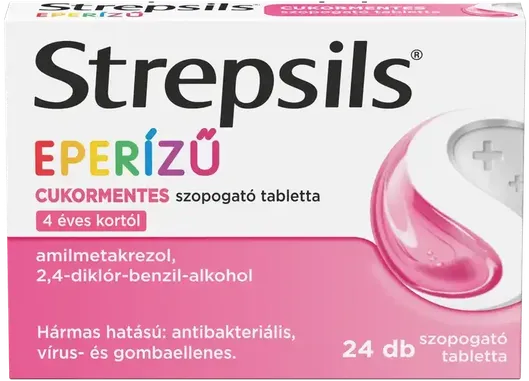 Strepsils eperízű cukormentes szopogató tabletta (24x)