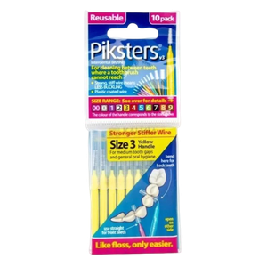 Piksters fogköztisztító kefe 3 sárga (10x) termék kép