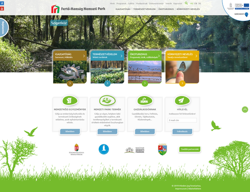 Fertő-Hanság Nemzeti Park oldalról készített képernyőkép