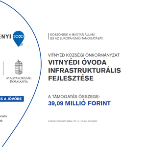 Vitnyédi óvoda infrastrukturális fejlesztése
