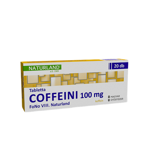 Tabl. coffeini 100mg FoNo VIII NATURLAND (20x)