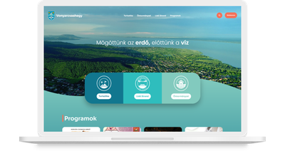 Vonyarcvashegy Nagyközség - weboldal fejlesztés weboldalának asztali nézete