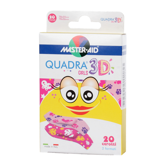 MASTER AID Quadra 3D sebtapasz girls (20x)