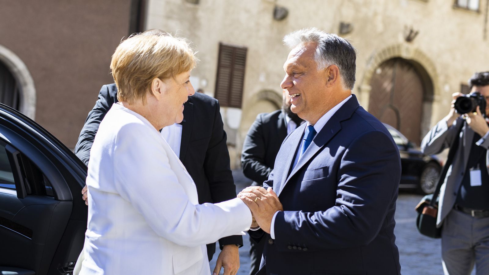Angela Merkel and Viktor Orbán in Sopron