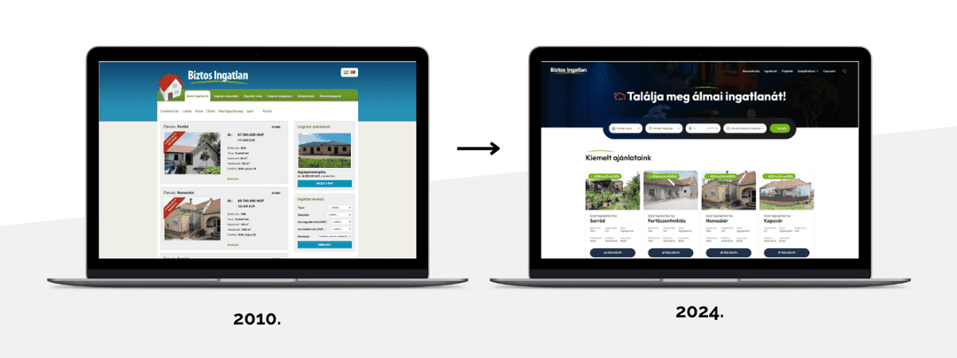 14 év után megújítottuk a Biztos Ingatlan weboldalát