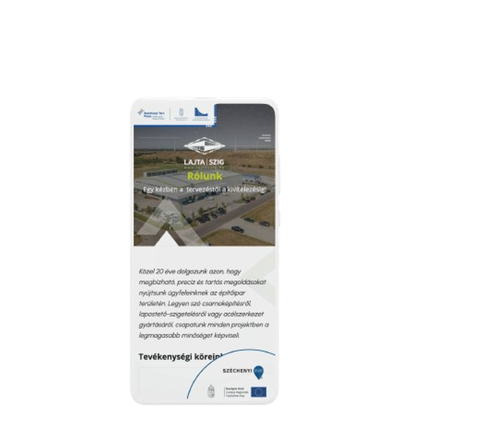 Lajta | Szig weboldalának mobilos nézete