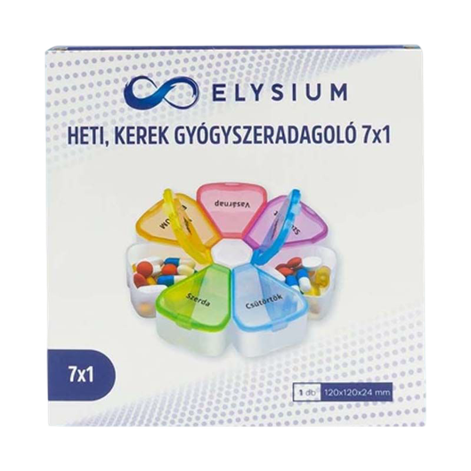 Elysium heti kerek gyógyszeradagoló - 7x1 (1x)
