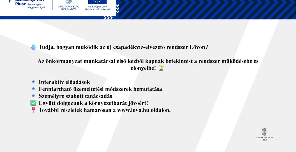 Csapadékvíz-elvezető rendszer létesítése Lövőn, a Horváth Ferenc utcában