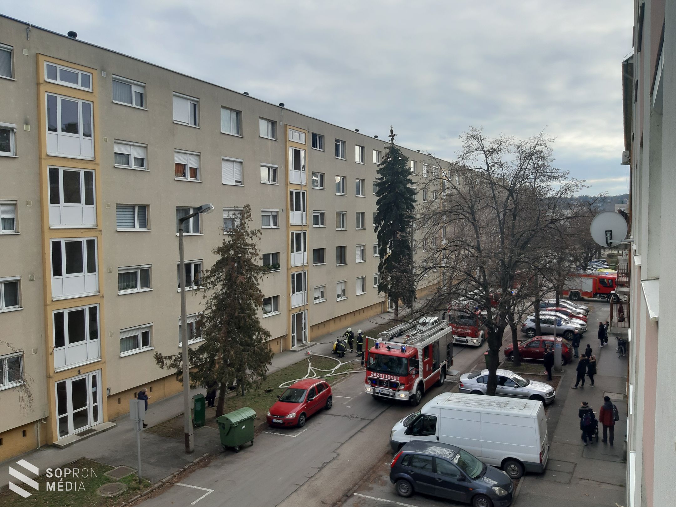 Egy soproni lakás égett