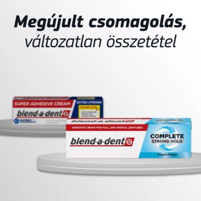Blend-a-dent műfogsorrögzítő krém extra erős sötét (47g)