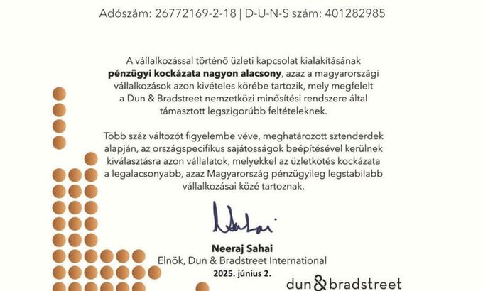 TANÚSÍTVÁNYhír borítóképe