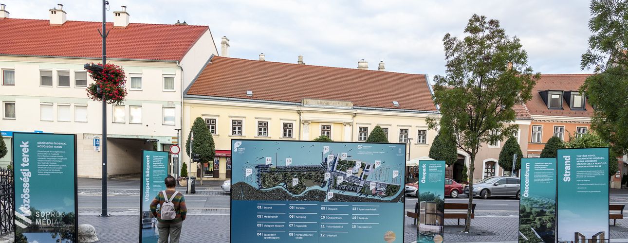 Látványos szabadtéri tárlat került ki a Várkerületre a Fertő Part fejlesztésről