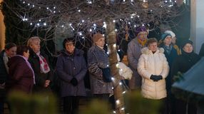 Adventi gyertyagyújtás a Jereván lakótelepen