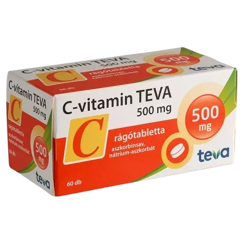 C-vitamin TEVA 500mg rágótabletta (60x)