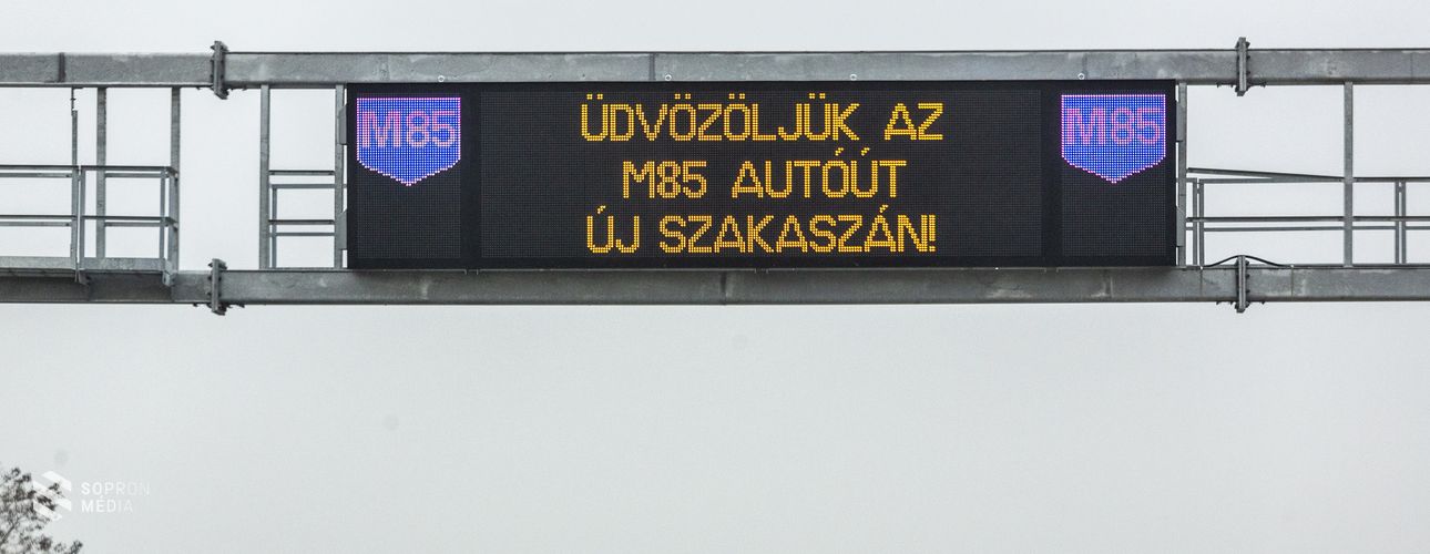Elkészült az M85-ös gyorsforgalmi út Sopron és Csorna közötti szakasza
