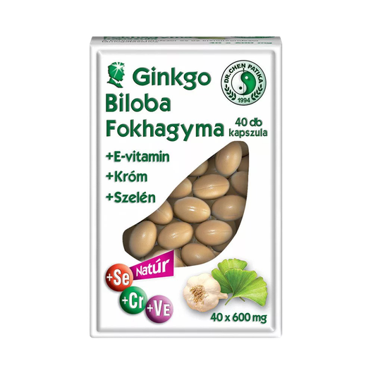 Ginkgo biloba és fokhagyma kapszula DR.CHEN (40x)