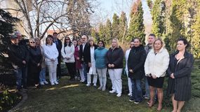 Nárciszültetés a Soproni Gyógyközpontban
