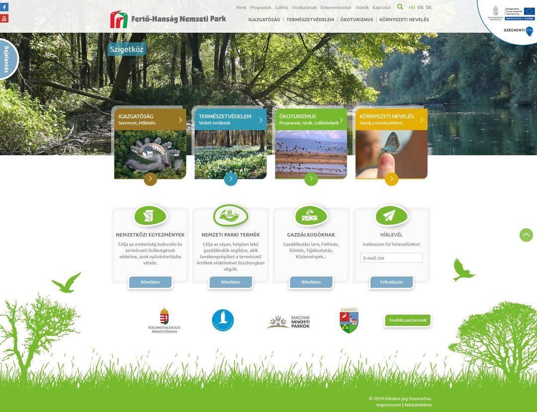 Fertő-Hanság Nemzeti Park – nyitóoldal
